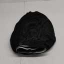 ANWUCHEN Knitted Jacquard Square Ottoman Covers - Thick Storage Foot Stool Cover with Elastic Bottom - Medium Black