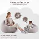 Nobildonna Bean Bag Chair Cover (No Filler) for Kids and Adults, Beanbag Stuffed Animal Storage Without Filling Plush Toys Holder and Organizer Soft Premium Corduroy 200L