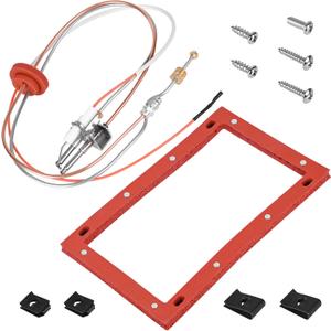 Upgraded SP20075 Pilot and Igniter Assembly Replacement Kit Compatible with Rheem, GE, Richmond Water Heater Pilot Assembly Natural Gas Water Heater Parts Including Burner Door Gasket