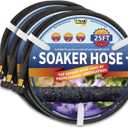 3 Pack Soaker Hose 25 FT, 1/2 Diameter Heavy Duty Soaker Hoses 75 FT for Garden Beds To Save 70% Water, Short Drip Soaker Hose for Vegetable Beds (3 Pack 25 FT)