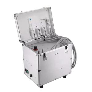 Portable Veterinary Dental Delivery Unit with Air Compressor and Suction System for Veterinary Dental Clinic and Pet Clinic (4-Hole Handle)