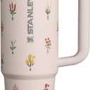 STANLEY Quencher ProTour Flip Straw Tumbler | Leakproof Lid, Straw & Handle | Insulated Stainless Steel | Fits Cup Holders | Perfect Mothers Day Gift | BPA-Free | 30 oz | Rose Quartz Bouquets