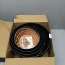 WEICHENGXING Plant Pots,12/10/9/8/ Inch Large Plastic Self Watering Flower Pots Indoor Outdoor with Drainage Holes, Deep Reservoir,Nursery Planting Pot for Indoor Out Door Plants Black