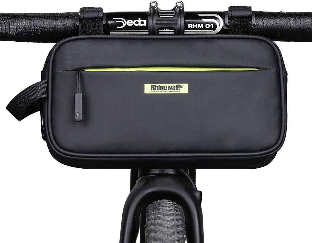 Rhinowalk Bike Handlebar Bag, Multifunctional Waterproof Mountain Bike Crossbar Front Bag Road Bike Basket Bicycle Frame Bag Waist Shoulder Bag Bicycle Bag Professional Cycling Accessories (green)