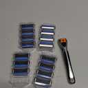 Amazon Basics 5-Blade MotionSphere Men's Razor with Dual Lubrication and Precision Trimmer, 16  Piece Set, 1 Handle & 15 Cartridges, Black