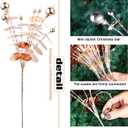 6PC Set 12" H Champagne Rose Christmas Ornaments Sequins Ball Pick, Christmas Tree Decorations Christmas Tree Topper Star Home Office Perfect Party Decorations Gifts