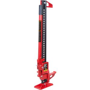 Big Red ARA9446R Torin 33" Ratcheting Off Road Utility Farm Jack, 3 Ton (6,000 lb) Capacity, Red