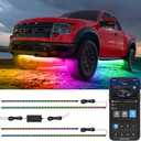 Govee Underglow Car Lights, 4pcs RGBIC Smart LED Lights for Cars with 16 Million Colors and 10 Scene Modes, App Control, Neon Accent Strip Lights for SUVs, Trucks, DC 12-24V