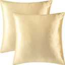 2 Pack 18x18 Pillow Cover Velvet Pillow Covers, Square Throw Pillow Covers for Living Room Decorations Throw Pillow Case, Throw Pillow Cover Cushion Cover for Home Sofa Bedroom Car, Champagne