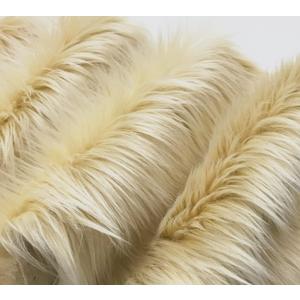 Bianna Caramel Latte Cream Faux Fur Fabric, by The Yard, American Seller, Luxury Shag Shaggy Material for Crafting, Sewing, Costumes, Fursuits, Home Decor (10x60 inches) (10x60 inches)