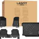 LASFIT Floor Mats & Trunk Mat for Jeep Wrangler JL 2018-2025 2026 4 Door Cargo Without SUBWOOFER (Not for JK/Not PHEV/Not 2-Door), All Weather TPE Custom Cargo Mat Fit for Flat Load Floor Gas Type