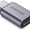 MaedHawk Bypass 2.0 Motorcycle CarPlay Bluetooth Headset Adapter with Passthrough USB-C Charging Port (Grey)