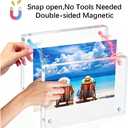 Acrylic Picture Frames 3 Pack,5X7 Double Sided Magnetic Picture Frames, 10+10mm Thick BlockClear Freestanding Transparent Acrylic Frames, Gifts for Women Mom Grandma Father Girlfriend Sister