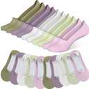 10 Pairs No Show Low Cut Liner Ice Silk Socks - Nonslip Thin Socks Invisible (Stylish Color)