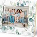 Sage Green Eucalyptus Picture Frame 5x7, Watercolor Eucalyptus Floral Photo Frame, Cottagecore Greenery Botanical Wall and Tabletop Display Picture Photo Frames for Home Bedroom Decor