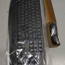 Wireless Keyboard and Mouse Combo, Full-Sized 2.4GHz Wireless Keyboard with Comfortable Palm Rest and Optical Wireless Mouse for Windows, Mac OS PC/Desktops/Computer/Laptops (Black)