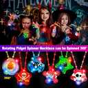 64 PCS Halloween Party Favors for Kids, Glow in The Dark Halloween Toys Bulk Light Up Ring Necklaces Bracelet Halloween Goodie Bag Fillers Stuffers Treats for Classroom Prizes Trick or Treat Gifts