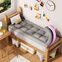 BDEUS Dual Layer 5 Inch Memory Foam Mattress Topper Twin XL Size for Dorm Room, 2 Inch Gel Memory Foam Plus 3 Inch 1450 GSM Pillow Top Mattress Pad Cover,Dark Gray