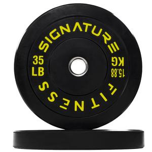 Fitvids Olympic Bumper Plate Set, 1 Weight Plates for Strength Training & Weightlifting, Lb 35
