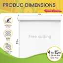 4x15ft White Bulletin Board Roll,DIY Background Decor, 48" x 144"