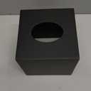 Essentra Home Matte Black Collection Square Tissue Box Cover