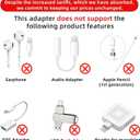 Thousover 4 Pack Lightning to USB C Adapter for iPhone 15/16/17 Pro/17 Pro Max,for iPhone 17/16 Charger,17/16 Accessories,Fast Charging & Data Transfer,USB C Charger Connector Cable,Not for Audio/OTG