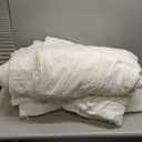 HOMBYS 3 Piece Seersucker Oversized King Comforter Set 98x120, Breathable White Soft Comforter Set, Lightweight Bedding Comforter Sets with Comforter for All Season