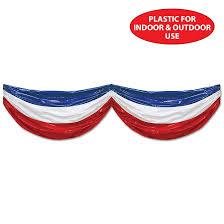 Beistle 52133-RWB Patriotic Plastic Bunting, 3' x 15', Red/White/Blue Beistle 52133-RWB Patriotic Plastic Bunting, 3' x 15', Red/White/Blue