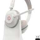 Wireless Headset, QCC 5.2 Bluetooth Headset with Microphone Noise Canceling/USB Dongle, Wireless Headphones with CVC 8.0 Dual Mic/Charging Dock for Office Remote Work Teams Meetings Computer Phone