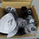 2 Pack Heavy Duty Curtain Rods for Windows 28 to 48 Inch, 1 Inch Black Adjustable Curtain Rod Set with Easy Installation and Modern Design (A1,Black,30-60",2Pack)