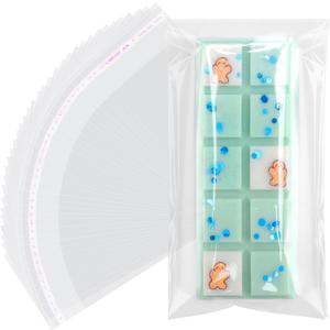 500 PCS Wax Melt Gift Bags For Wax Candle Melts Wax Melt Containers Packaging Wrappers Candy Packaging Bags Self Adhesive Packaging Bags For 41 in Wax Cubes Wax Tarts Wax Block (No Wax Melt)