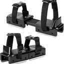 1 Pair Toddler Ice Skates- Adjustable Kids Ice Skates- Double Runner Ice Skates with Strap Fastening for Toddlers, Kids, Junior Skater (Black)