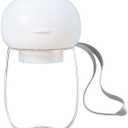 Pet Water Bottle Mini Portable 10.15oz Mushroom Travel Water Dispenser for Small Dogs & Cats Leak-Proof BPA-Free On-The-Go Outdoor Walking,Camping,Hiking (Cream White, S(10.15oz))