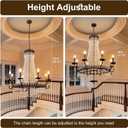 TOCHIC French Empire Crystal Chandelier, Rustic Chandelier Ceiling Light for Foyer Entryway High Ceiling, Vintage Antique Bronze Chandelier Light Fixture for Dining Living Room 36.4" W x 40.5" H
