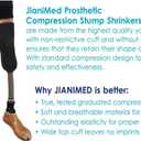 Prosthetic Stump ShrinkersBelow Knee, 55cm, Compression, Amputee Socks, 20-30, Daily use, Taiwan Excellence M (Black)