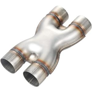 LCGP Universal 2.5" In/Out Crossover X Pipe 12" Length Stainless Steel Exhaust Pipe