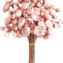 Floroom Ranunculus Artificial Flowers 18 Pcs Dusty Rose Faux Silk Mini Ranunculus Bulk Fake Wedding Filler Flowers for DIY Bouquets, Centerpieces, Bridal Shower Decorations & Arrangements