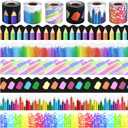 6 Rolls 196.8 Ft Decorative Crayon Border Set for Bulletin Board  Colorful Classroom Trim  Crayon, Pencil & Rainbow for Teachers, Schools & Office Decor -Perfect for Birthday, Back to School Theme