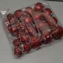 Poen 24 Pcs Glitter Christmas Ball Ornaments Set Christmas Tree Ornaments Hanging Sequin Foam Xmas Balls Decoration for Xmas Tree Wreath Garland Home Decor Wedding Party(Red)