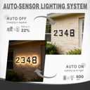 ISUNMEA 6.7 Inch Solar Lighted House Numbers for Outside, Light Up Waterproof LED Address Signs for Houses, Backlit Illuminated Exterior Modern House Numbers Light (8-Black, 6.75IN)