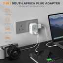 1 Pack European Plug Adapter USB C, TESSAN US to Europe Adapter 4 Outlets 3 USB Charger, Type C International Power Adaptor to Italy Spain France Portugal Iceland Germany, Europe Travel Essentials