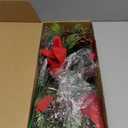 8PCS Artificial Flowers Bouquet Christmas Floral Poinsettia Pine Cones Red Berry Picks Stems Holly Holiday for Xmas Tree Party Decoration DIY Indoor Table Centerpieces