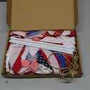 4th of July Decoration Flag - 4.2x2.3Ft Rag American Flag Banner with Flagpole Vintage Patriotic USA Flag Banner Ribbon Hanging American Flags for Indoor Outdoor Home Garden Memorial Day Decor