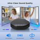 Conference Speakerphone with 360 Voice Pickup, AI Noise Reduction & Echo Cancellation, USB Plug and Play Desktop Microphone Speaker for Zoom, Teams, Skype, Home Office & Online Meetings