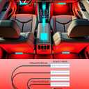 Car LED Lights Interior, RGB Under Dash Foot Well Lighting Kit with DIY Mode, Mult-Color Light for Car with APP Control and Button Control, Music Sync USB 5V DC
