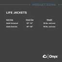 Onyx General Purpose Coast Guard Approved Boating Life Jacket, Size: Oversize