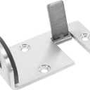 Door Stopper Floor Mount Heavy Duty Door Catch Locator for Exterior Doors Right Open Door Stop Holder Commercial Office Hardware 3.93 X 1.96 X 1.37 in