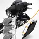 PBYMT Side Wings Air Deflectors, Fairing Side Wing Windshield, Black Adjustable Wind Deflectors Compatible for 2014-2024 Harley Electra Glide Street Glide Tri Glide Ultra Limited Fairing Side Shield