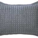 ELEGANT LIFE HOME Cotton Yarn Dyed Chambray Collection Cotton Fill Channel Stitch Washed Standard Pillow Sham Gray Color, 20’’ x 26’’+1.75’’ Flange (1Piece)