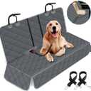 Dog Car Cover for Back Seat Pet Protector Waterproof Bench Car Seat Cover, Nonslip Rear Seat Cover fits Middle Armrest for Most Cars Trucks SUVs - Grey